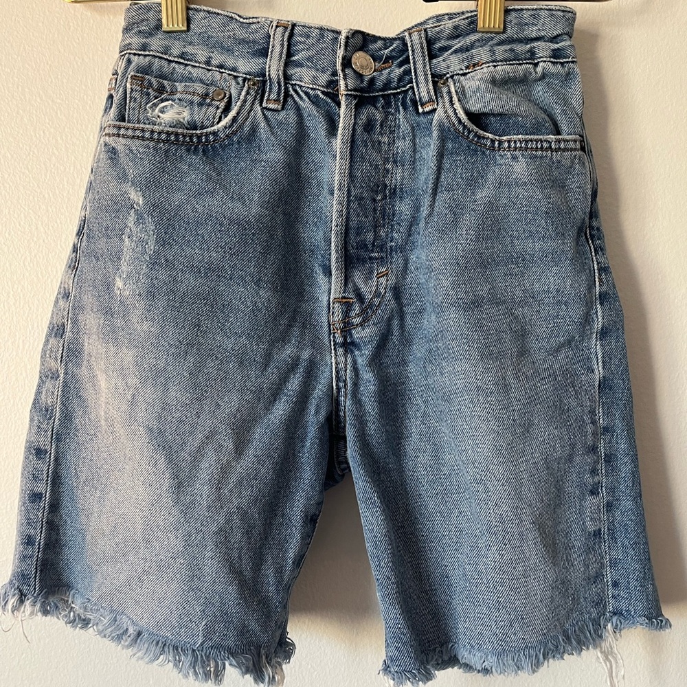 High Waist Vintage Fit Denim Shorts